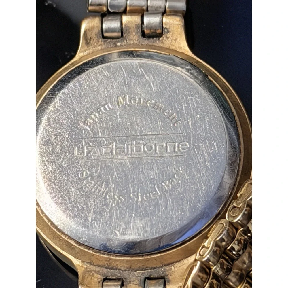 Liz Claiborne Women's Quartz Watch Gold Tone Two-Tone‎ For Parts/Repair
